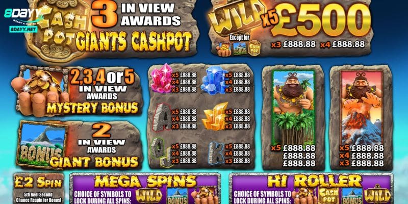 Cách chiến thắng trò chơi nổ hũ Jackpot Giant nhanh gọn